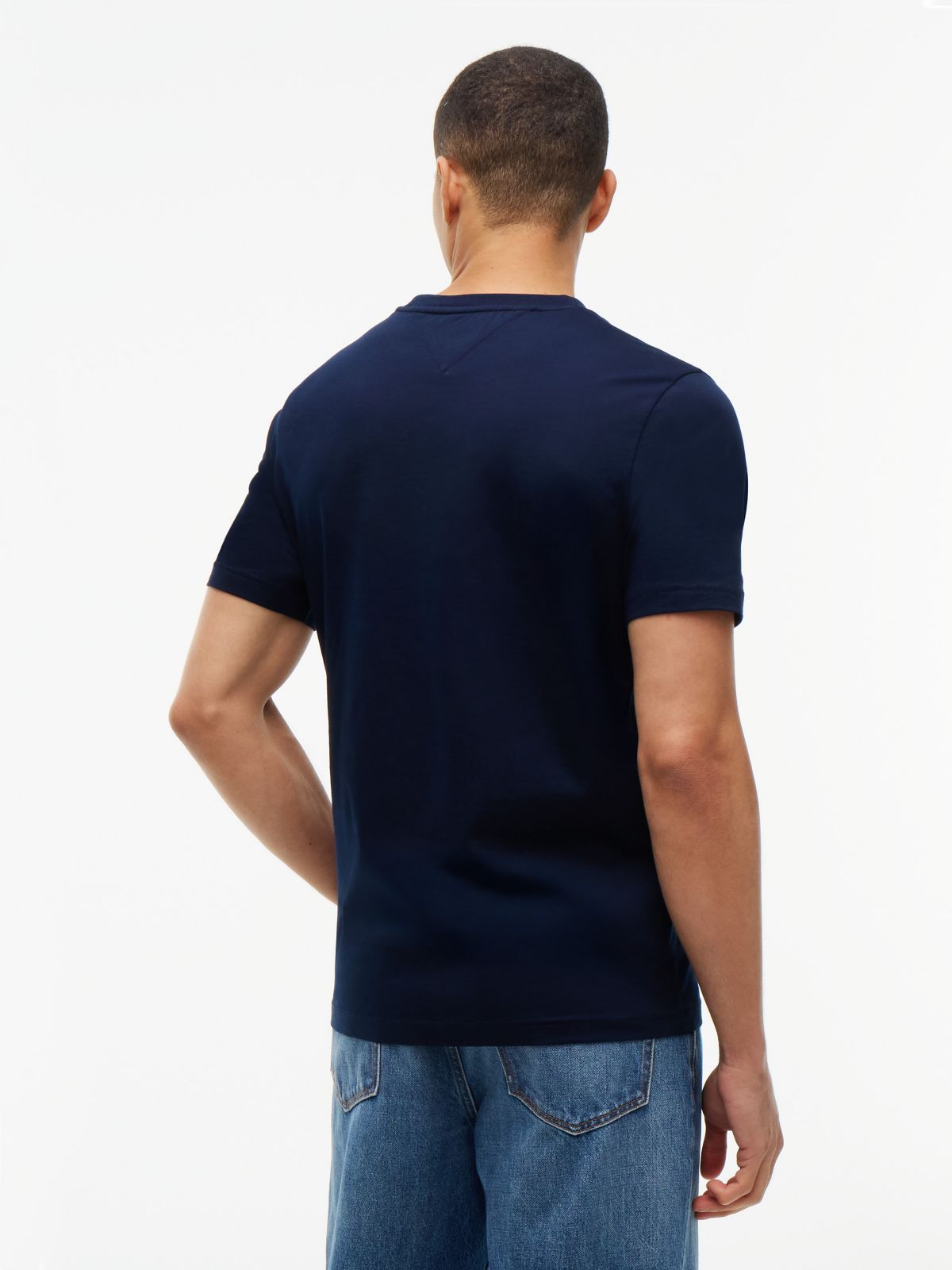 Embroidered H-Logo T-Shirt — Navy Blue