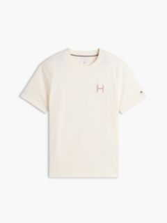 Embroidered H-Logo T-Shirt — Ivory Petal 5