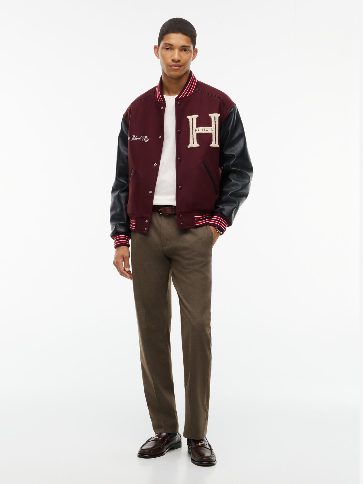 Embroidered H-Logo T-Shirt — Ivory Petal