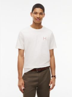 Embroidered H-Logo T-Shirt — Ivory Petal 1