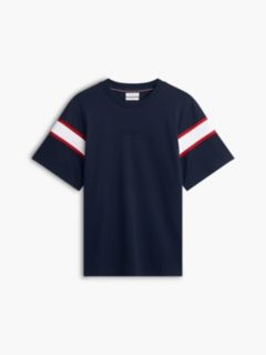 Varsity Stripe Interlock T-Shirt — Navy Blue 5