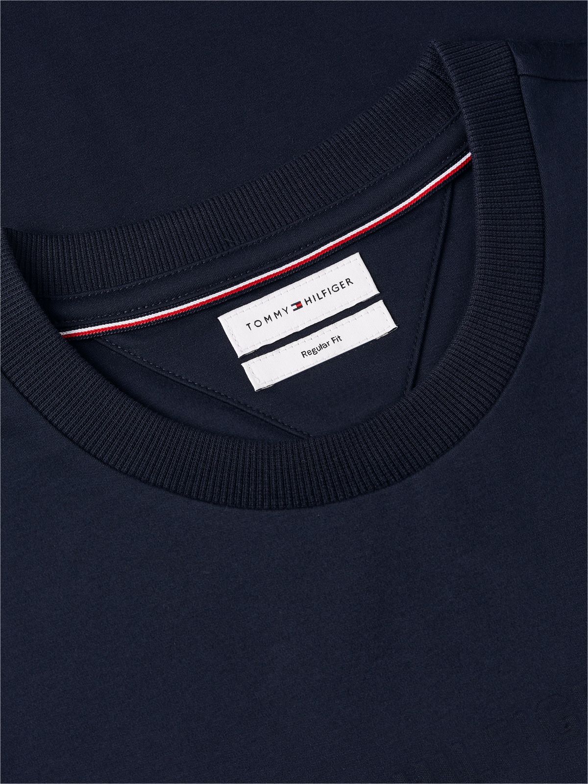 Varsity Stripe Interlock T-Shirt — Navy Blue