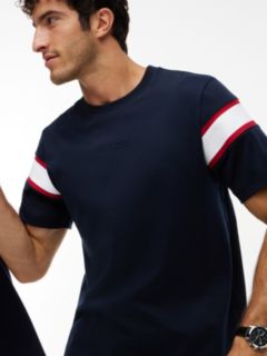Varsity Stripe Interlock T-Shirt — Navy Blue 3