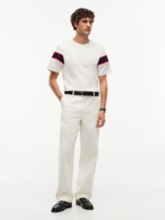 Varsity Stripe Interlock T-Shirt — Ivory Petal 2