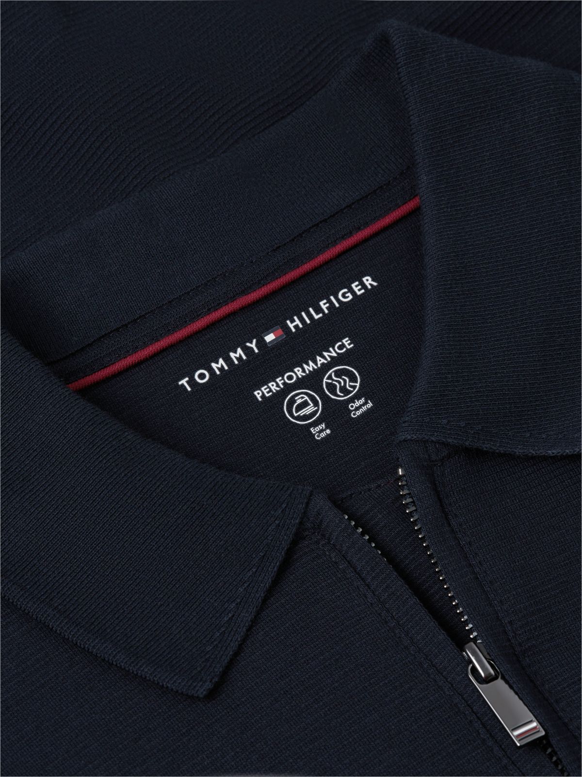 New York Label Regular Fit Performance Polo — Navy Blue