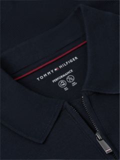 New York Label Regular Fit Performance Polo — Navy Blue 8