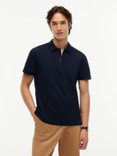 New York Label Regular Fit Performance Polo — Navy Blue 1