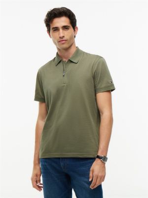 New York Label Regular Fit Performance Polo, Ghost Fern