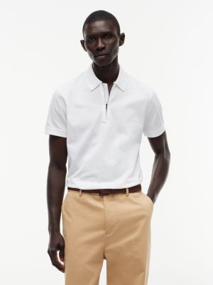 New York Label Regular Fit Performance Polo, White