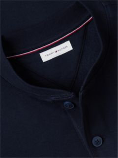 Fleece Henley Sweatshirt — Navy Blue 6