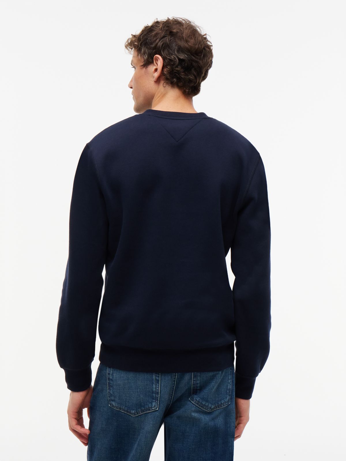 Fleece Henley Sweatshirt — Navy Blue