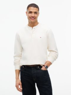 Fleece Henley Sweatshirt — Ivory Petal 1