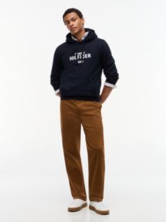 Classic Hilfiger Logo Flex Fleece Hoodie — Navy Blue 2
