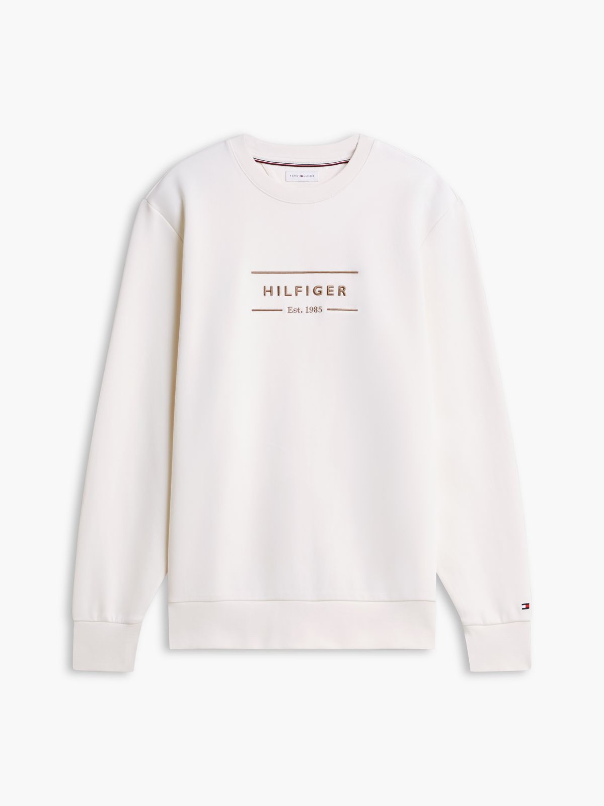 Embroidered Intechno Knit Sweatshirt — Ivory Petal
