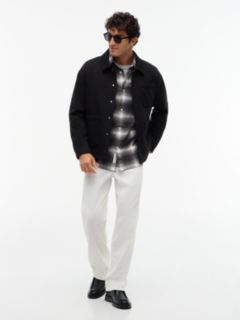Mixed-Media Chore Jacket — Black 2