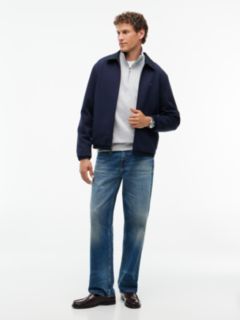 Mixed-Media Reversible Zip Jacket — Navy Blue 2