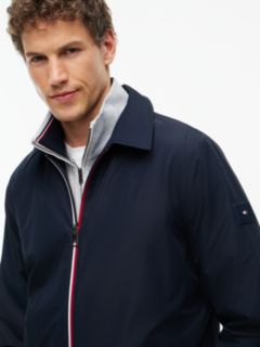 Mixed-Media Reversible Zip Jacket — Navy Blue 4