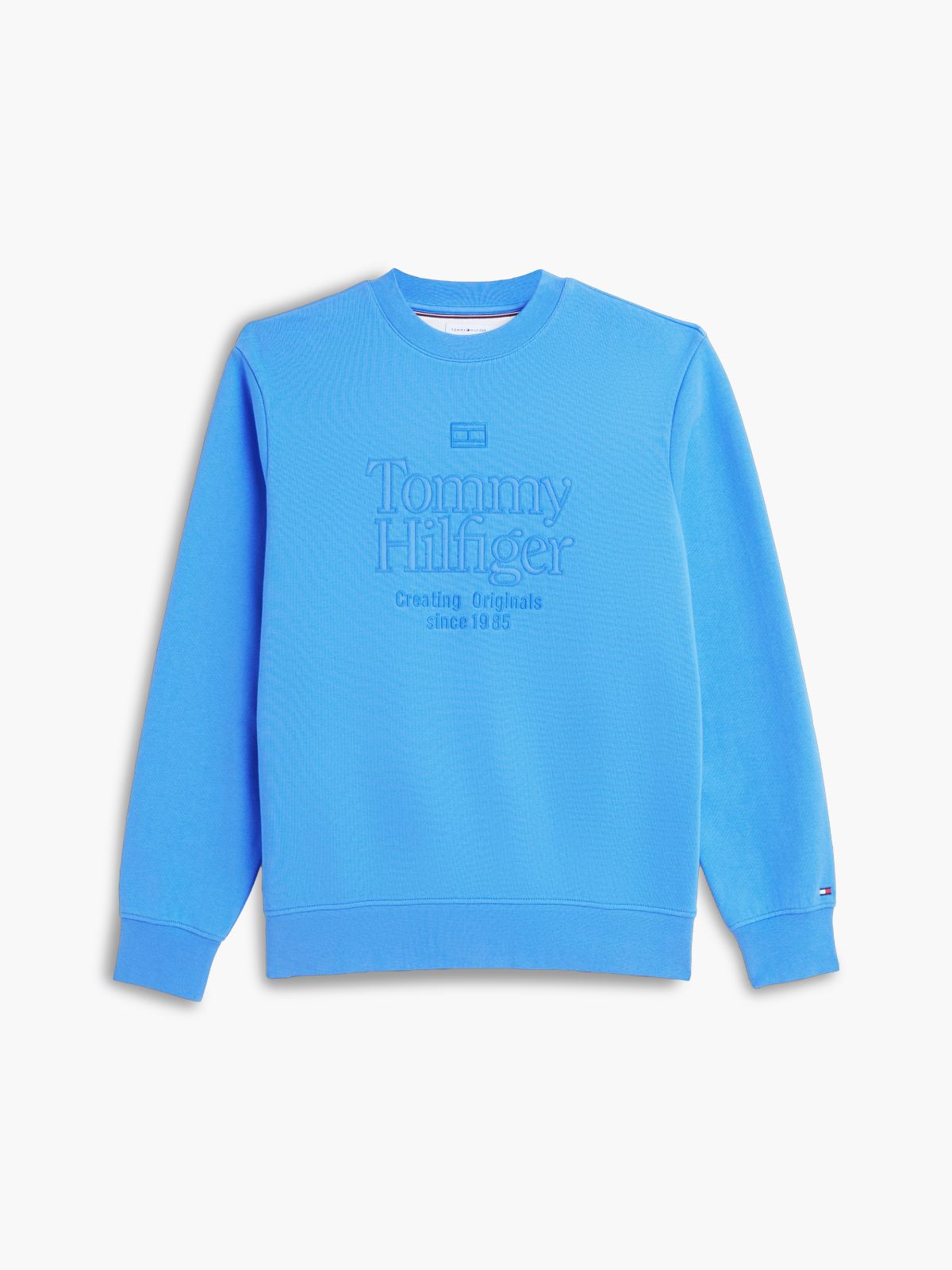 Embroidered Tonal Logo Sweatshirt — Blue Spell