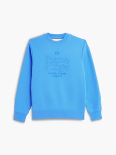 Embroidered Tonal Logo Sweatshirt — Blue Spell 5