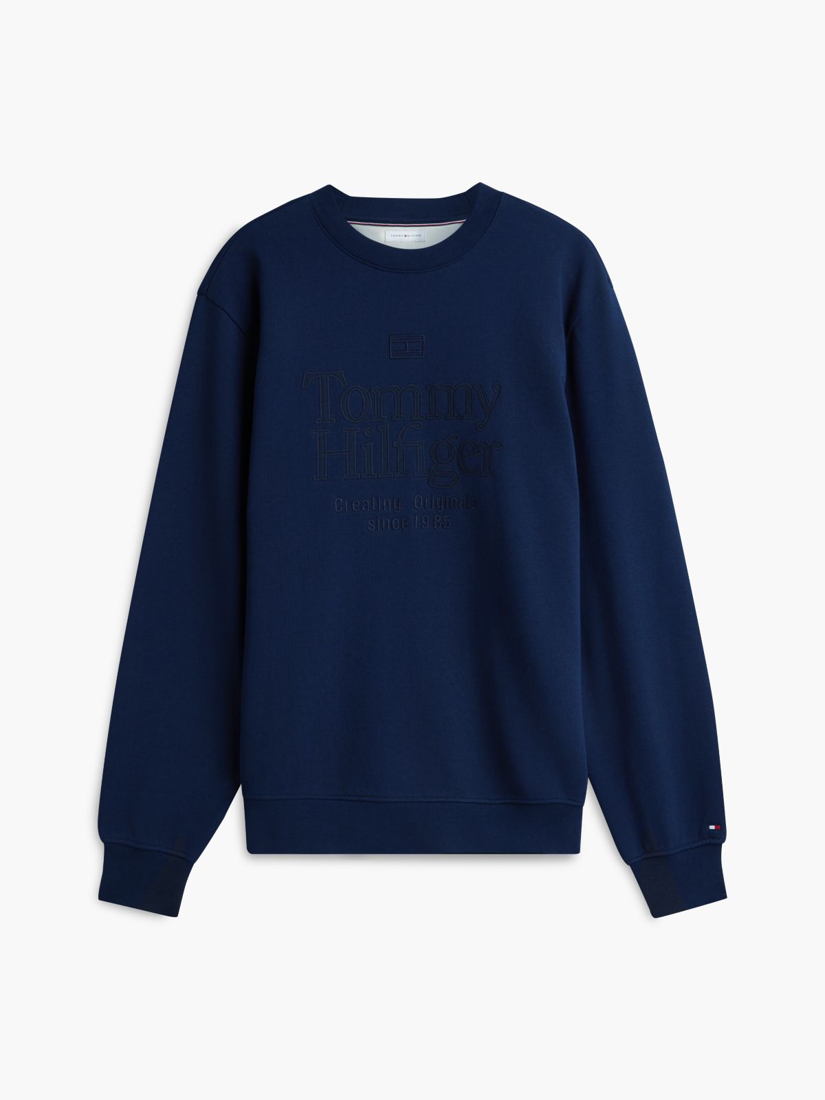 Embroidered Tonal Logo Sweatshirt — Carbon Navy