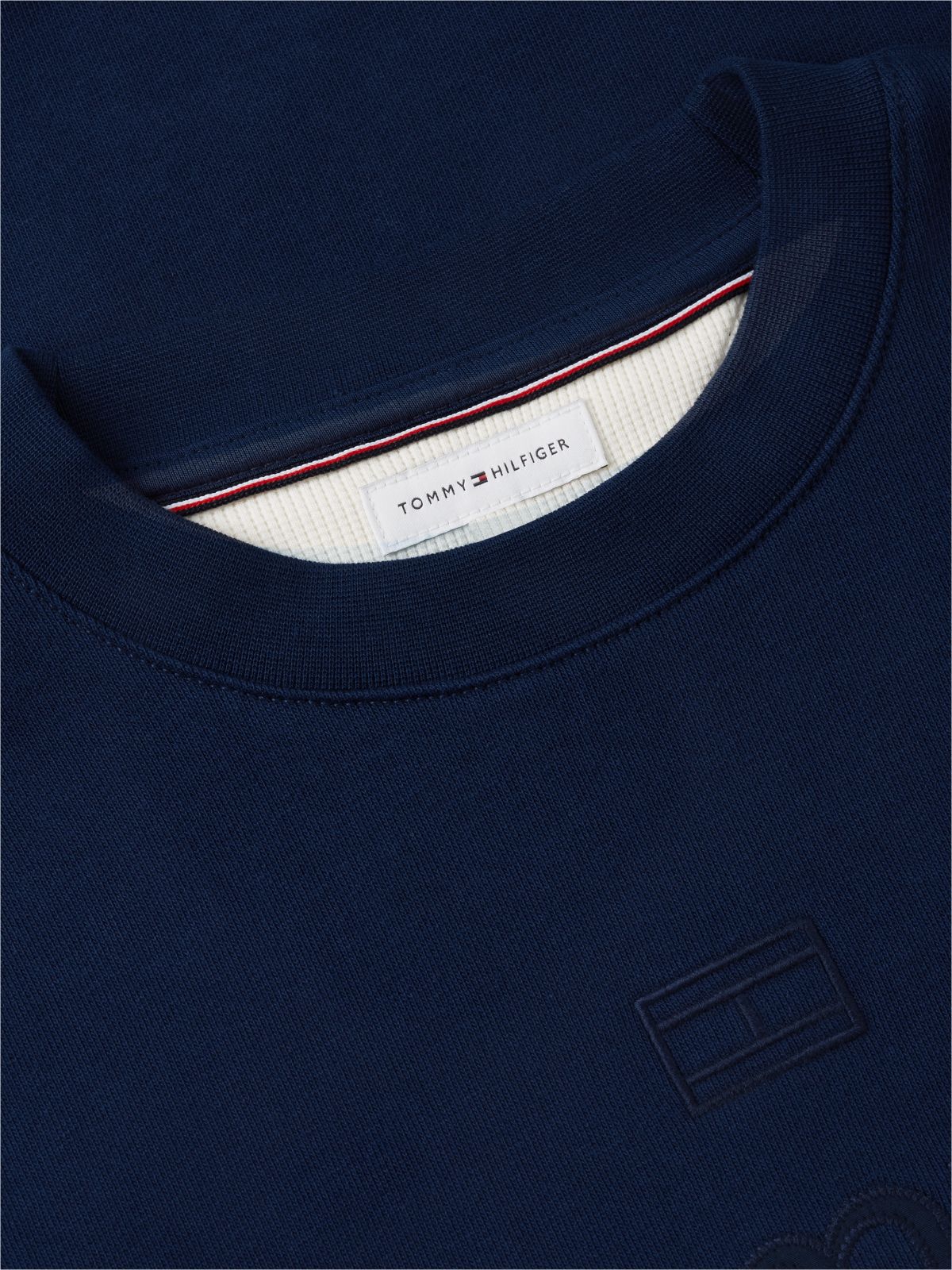 Embroidered Tonal Logo Sweatshirt — Carbon Navy