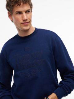 Embroidered Tonal Logo Sweatshirt — Carbon Navy 3