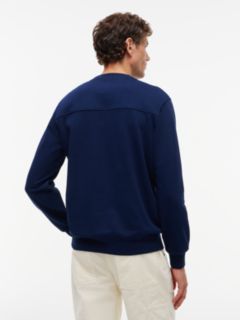 Embroidered Tonal Logo Sweatshirt — Carbon Navy 4