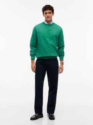 Мужская толстовка Tommy Hilfiger Embroidered Tonal Logo, цвет: Зелёный — фото 2
