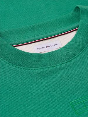 Мужская толстовка Tommy Hilfiger Embroidered Tonal Logo, цвет: Зелёный — фото 6