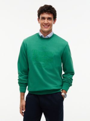 Мужская толстовка Tommy Hilfiger Embroidered Tonal Logo, цвет: Зелёный — фото 1