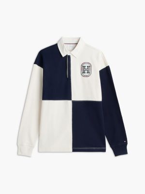Мужские худи Tommy Hilfiger Varsity H-Logo Colorblock Rugby Sweatshirt — фото 5