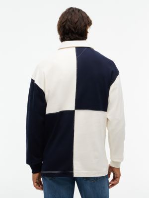 Мужские худи Tommy Hilfiger Varsity H-Logo Colorblock Rugby Sweatshirt — фото 4