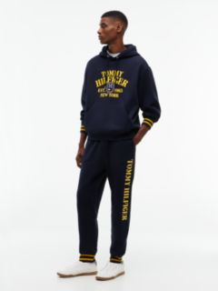 Relaxed Fit Embroidered Logo Hoodie — Navy Blue 2