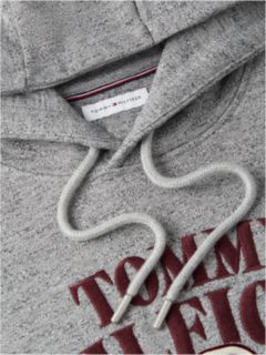 Relaxed Fit Embroidered Logo Hoodie — Grey Heather 6