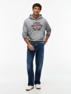 Relaxed Fit Embroidered Logo Hoodie — Grey Heather 2