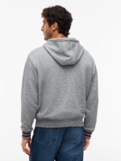 Relaxed Fit Embroidered Logo Hoodie — Grey Heather 4