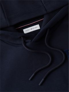H-Logo Patch Pique Hoodie — Navy Blue 6