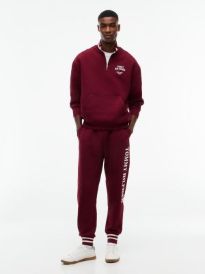 Мужские брюки Tommy Hilfiger Relaxed Heavyweight Terry Sweatpant, цвет: Бордовый — фото 2