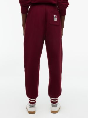 Мужские брюки Tommy Hilfiger Relaxed Heavyweight Terry Sweatpant, цвет: Бордовый — фото 4