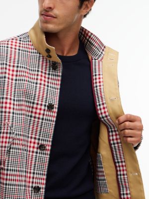 Мужская куртка Tommy Hilfiger New York Label Relaxed Fit Check, цвет: Rouge — фото 4