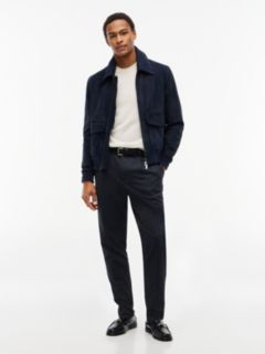 New York Label Houndstooth Tapered Pant — Navy Blue 2