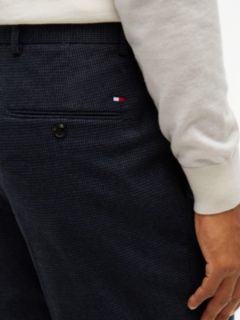 New York Label Houndstooth Tapered Pant — Navy Blue 3