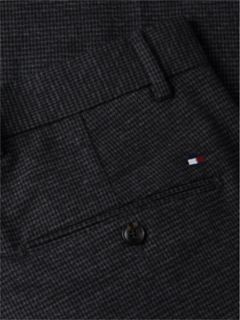 New York Label Houndstooth Tapered Pant — Dark Grey Heather 6