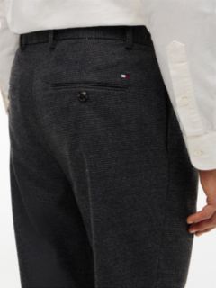 New York Label Houndstooth Tapered Pant — Dark Grey Heather 3