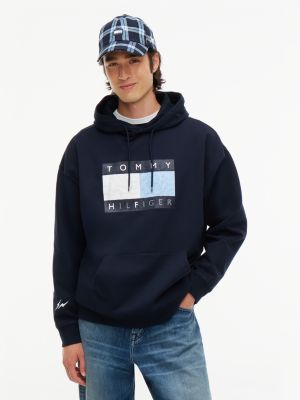 Tommy Hilfiger x FRGMT Flag Hoodie, Navy Blue