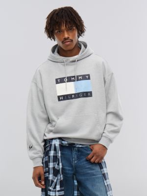 Tommy Hilfiger x FRGMT Flag Hoodie, Grey Heather
