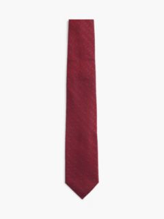 Tonal Crest Logo Silk Tie — Burgundy 1