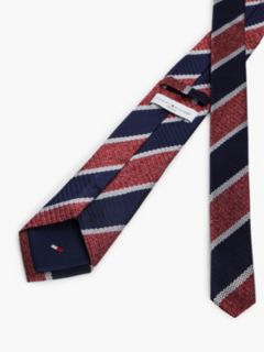 Regimental Stripe Silk Tie — Navy Blue Multi 2