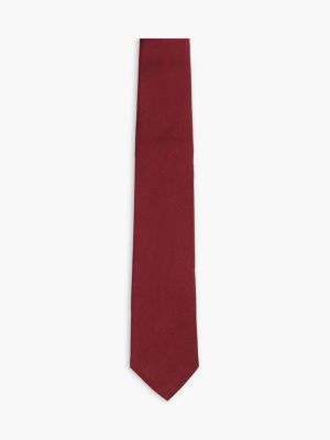 Solid Silk Tie, Burgundy