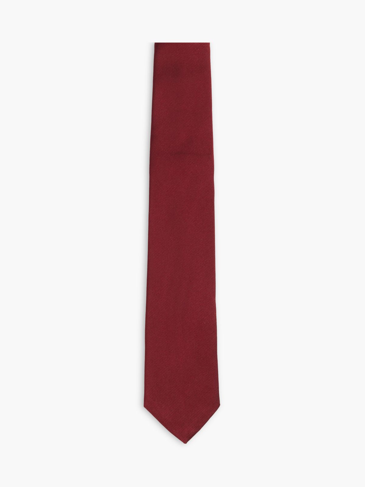 Solid Silk Tie — Burgundy